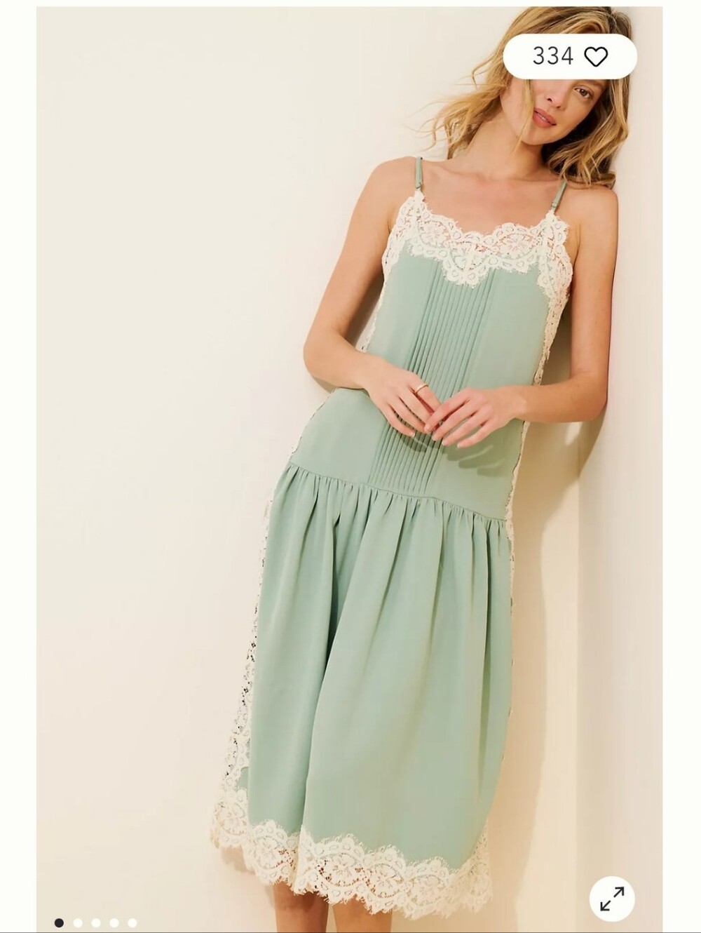 Anthropologie Advantlook Lace Camisole Dress